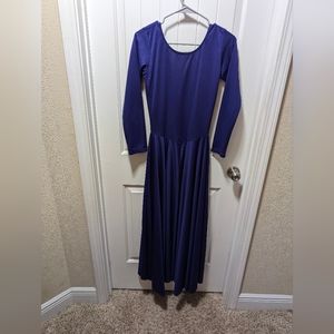 Women's Purple Eurotard Praise Dress. Long Sleeve Worship Liturgical Size Med